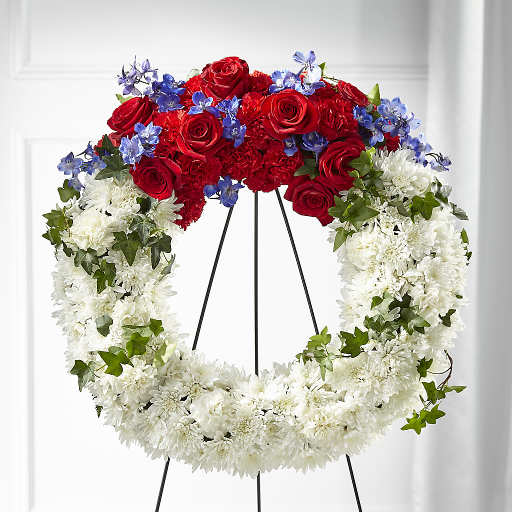 Patriotic Passion Wreath – Pleasant Acres Nursery, Inc., Westerly RI