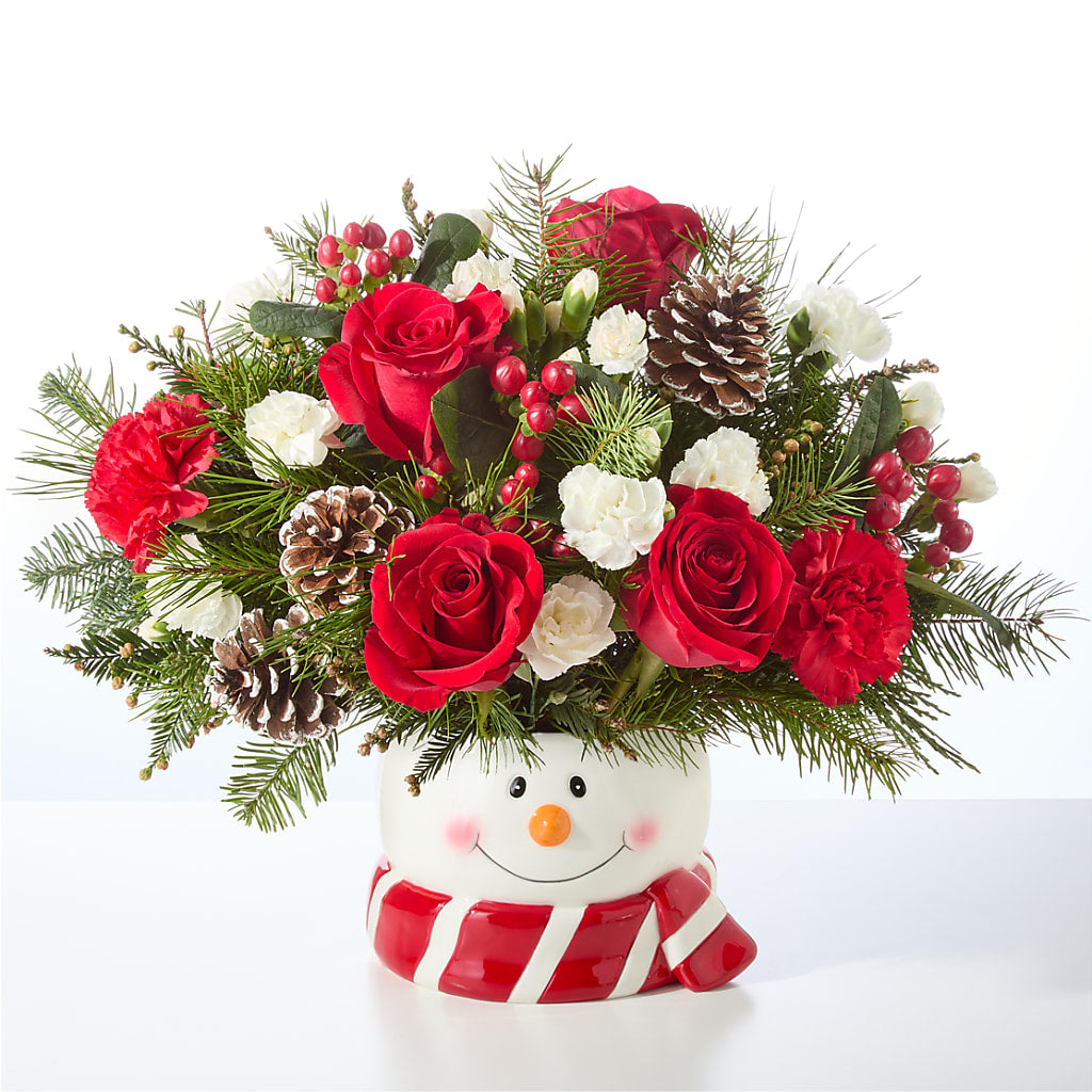Jolly Snowman Bouquet –  Pleasant Acres Nursery, Inc., Westerly RI